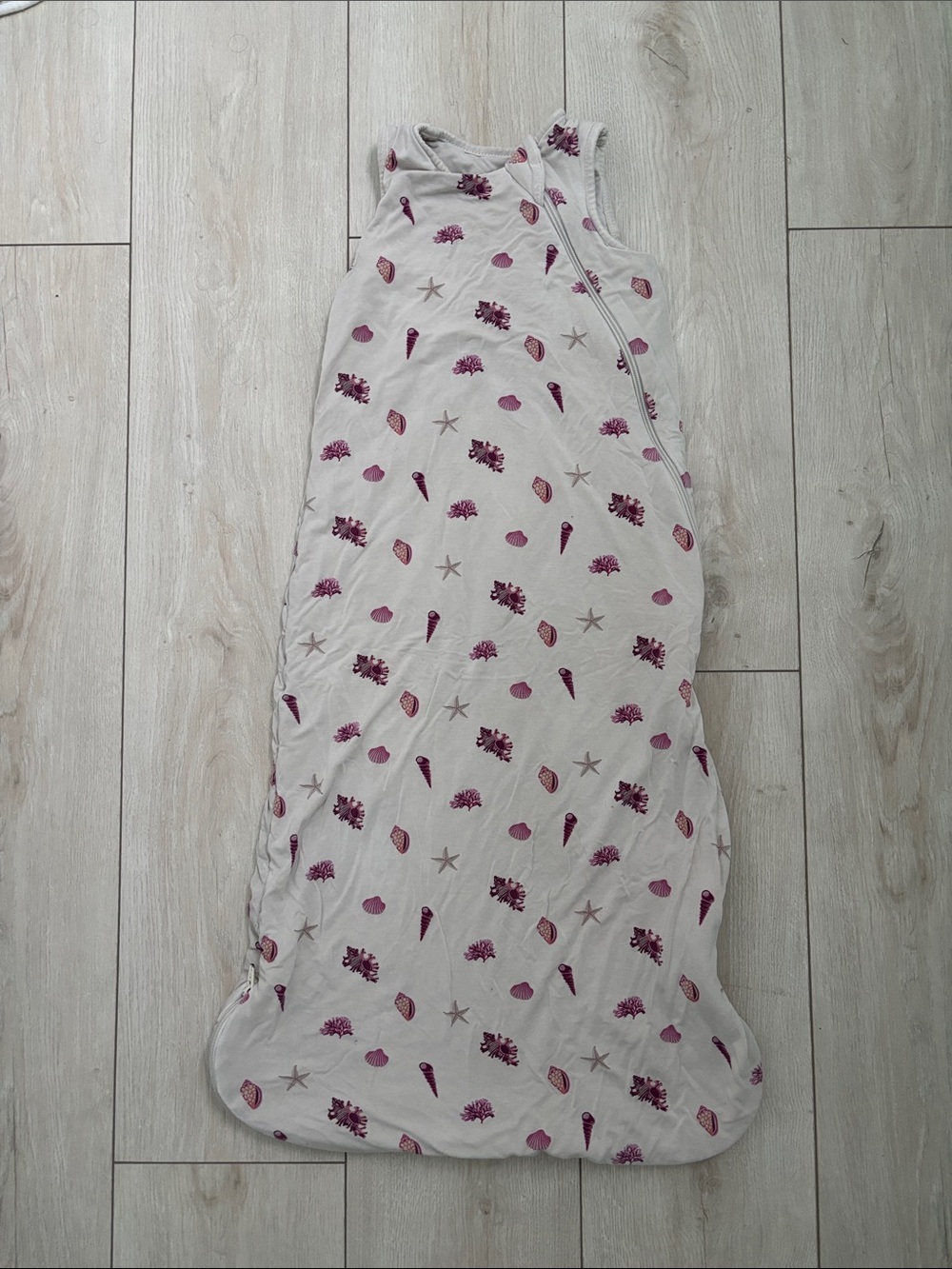 Kyte BABY Raspberry Shell Sleep Sack - pink seashell print